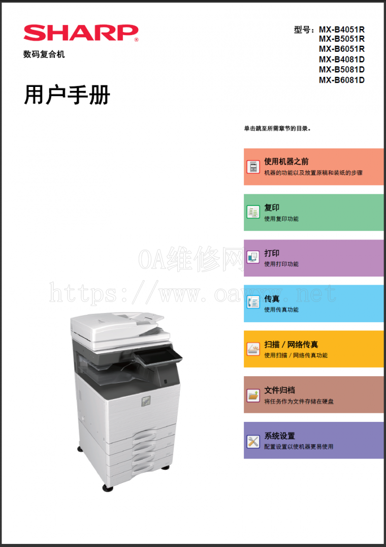 SHARP MX-B4051R B5051R B6051R B4081D B5081D B6081D 用户手册.png